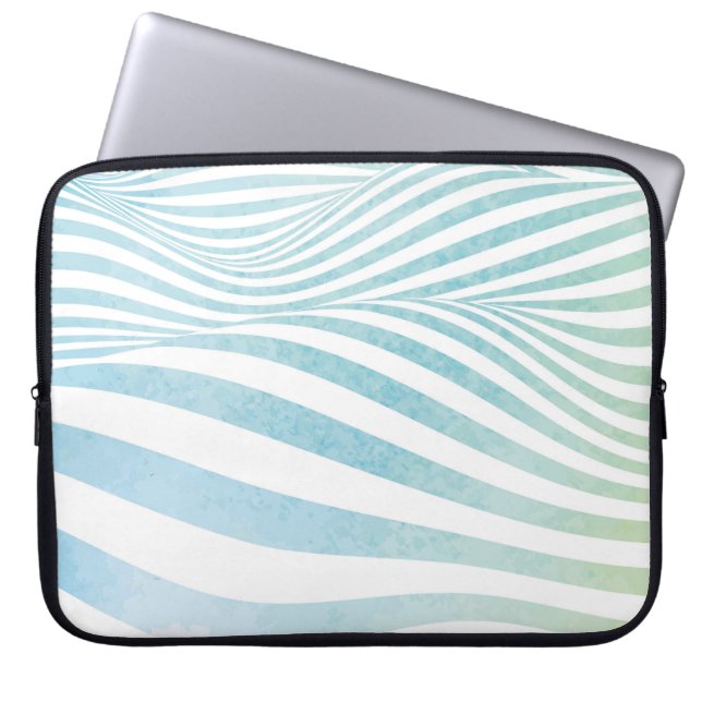Abstract water texture made by hand painted waterc laptop sleeve (Front)