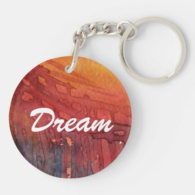 Abstract watercolor 3 key ring (Back)