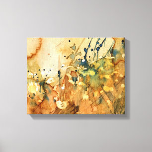 Abstract watercolor and old background canvas print