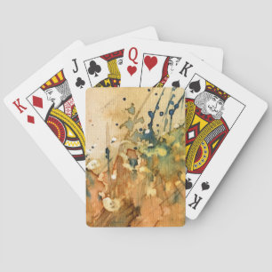 Abstract watercolor and old background playing cards