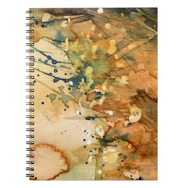 Abstract watercolor and old background spiral notebook (Front)