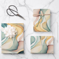 Abstract watercolor art waves. Modern flow motion