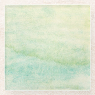 Abstract watercolor background 2 glass coaster
