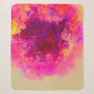 Abstract watercolor background. Colorful texture. Sherpa Blanket