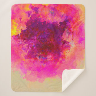 Abstract watercolor background. Colorful texture.  Sherpa Blanket