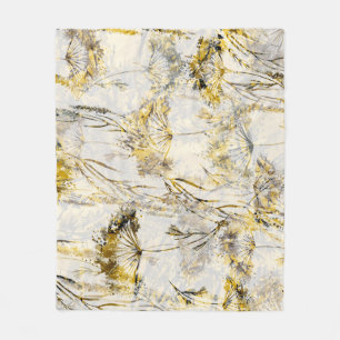 Abstract watercolor background: dandelion, juniper fleece blanket