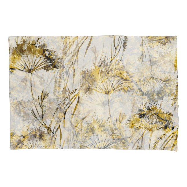 Abstract watercolor background: dandelion, juniper pillowcase (Front)