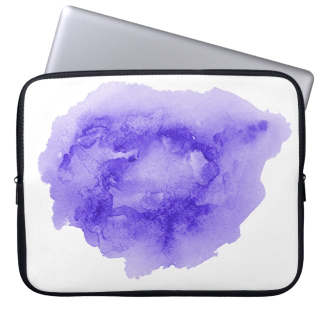 Abstract watercolor background image with a liquid laptop sleeve (Front)