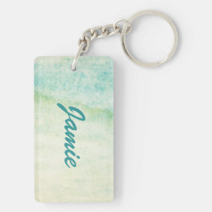 Abstract watercolor background key ring
