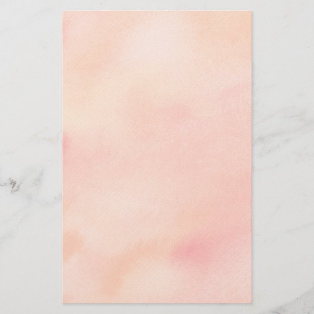 Abstract Watercolor Background - Orange Stationery (Front)