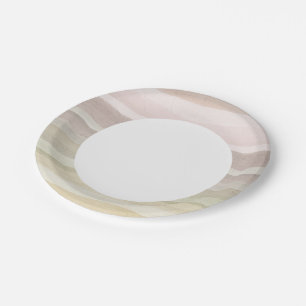 Abstract watercolor background paper plate