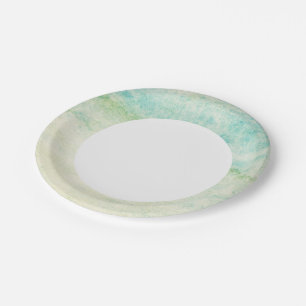 Abstract watercolor background paper plate