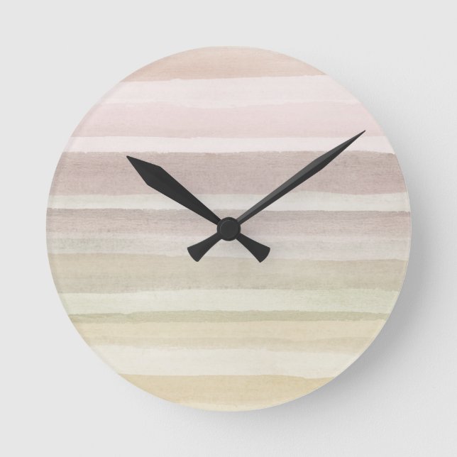 Abstract watercolor background round clock (Front)