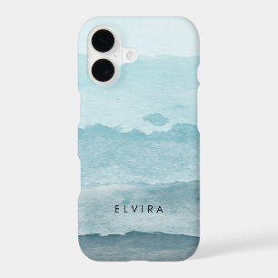 Abstract watercolor blue sea