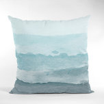 Abstract watercolor blue sea cushion<br><div class="desc">A beautiful abstract watercolor sea landscape. A blue palette reminiscing of the beach and the ocean.</div>