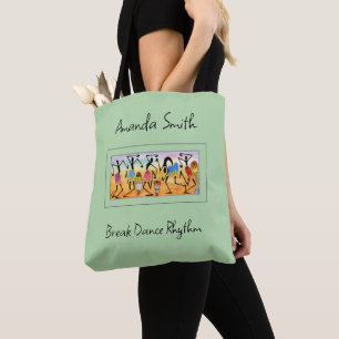 Abstract Watercolor Break Dance Rhythm Tote Bag