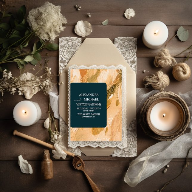 Abstract Watercolor Brush Stroke Wedding Invitation (Creator Uploaded)