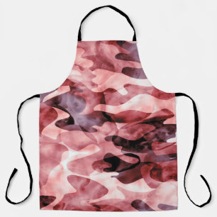 Abstract watercolor camouflage: tie-dye. apron