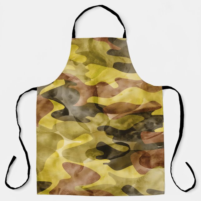 Abstract Watercolor: Camouflage Tie Dye Apron (Front)