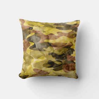 Abstract Watercolor: Camouflage Tie Dye Cushion