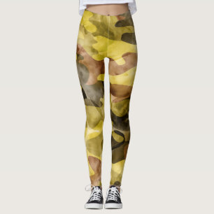 Abstract Watercolor: Camouflage Tie Dye Leggings