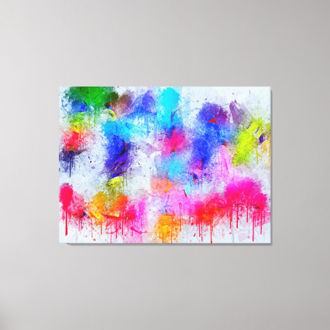 Abstract Watercolor Canvas Print (Front)