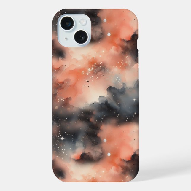 Abstract Watercolor Celestial Symphony iPhone Case (Back)