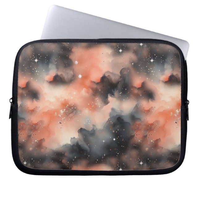 Abstract Watercolor Celestial Symphony Laptop Sleeve (Front)