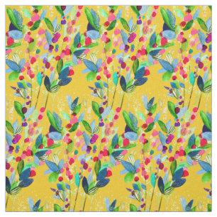 Abstract watercolor colourful floral fabric