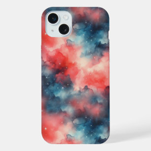 Abstract Watercolor Cosmic Scene iPhone 15 Plus Case