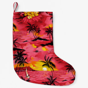 Abstract Watercolor: Creative Print Design. Small Christmas Stocking