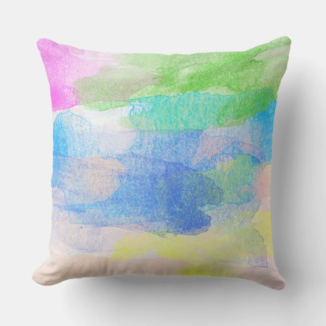 Abstract Watercolor Cushion (Front)
