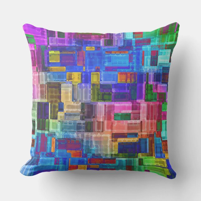 Abstract Watercolor Cushion (Front)