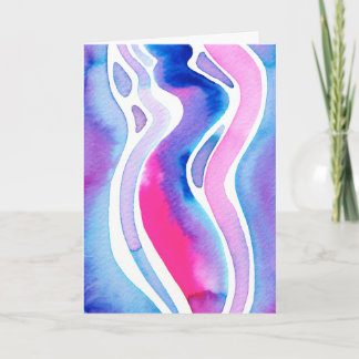 Abstract Watercolor Design Card