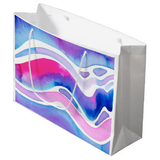 Abstract Watercolor Design Large Gift Bag