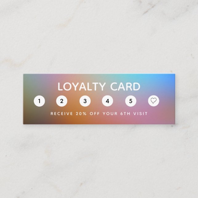 Abstract Watercolor Discount Loyalty Card (Front)