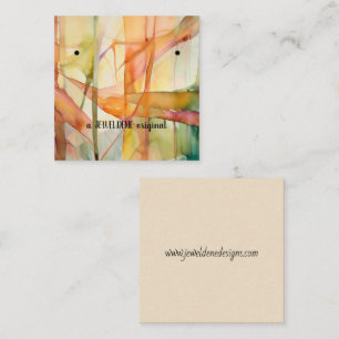 Abstract Watercolor Earrings Display Card
