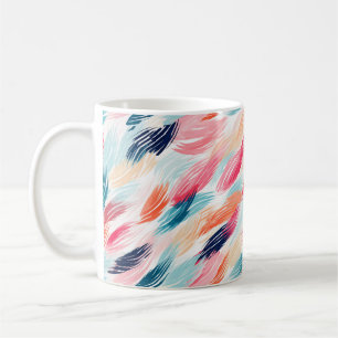 Abstract Watercolor Feathers Coffee Mug