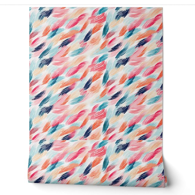 Abstract Watercolor Feathers Wallpaper (Unrolling)