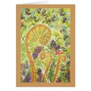 Abstract watercolor ferns