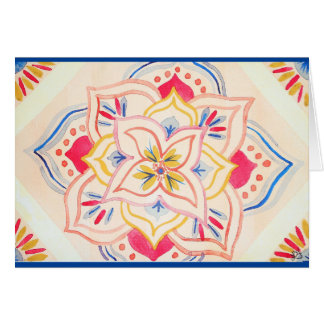 Abstract watercolor floral mandala