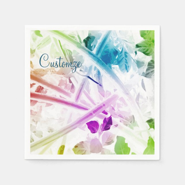 Abstract Watercolor Floral Napkins (Front)