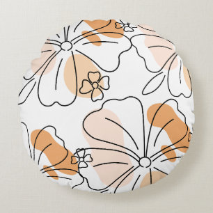 Abstract Watercolor Floral Pillow Cover - Modern