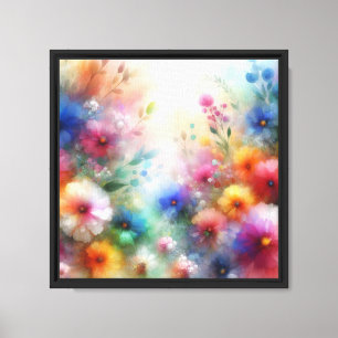 Abstract Watercolor Florals Print