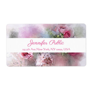 Abstract Watercolor Flowers Elegant Painting