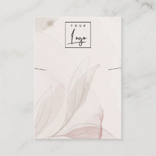 Abstract Watercolor Foliage Logo Necklace Holder Business Card