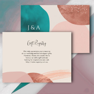 Abstract Watercolor Gift Registry Enclosure Card