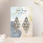 Abstract Watercolor Gold Foil Boho Earring Display<br><div class="desc">Abstract Watercolor Gold Foil Boho Earring Display</div>
