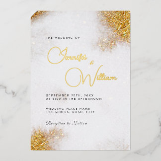 Abstract Watercolor Gold Glitter Luxury Elegant