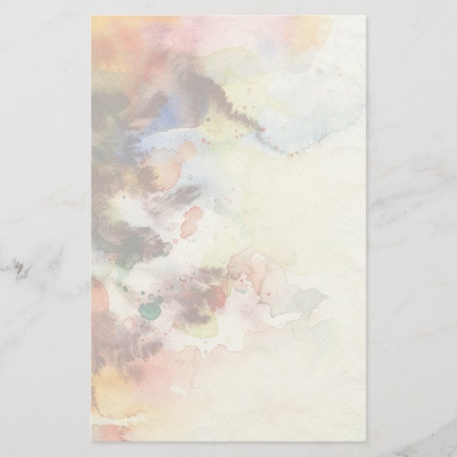 Abstract watercolor grunge texture with paint stationery (Front)
